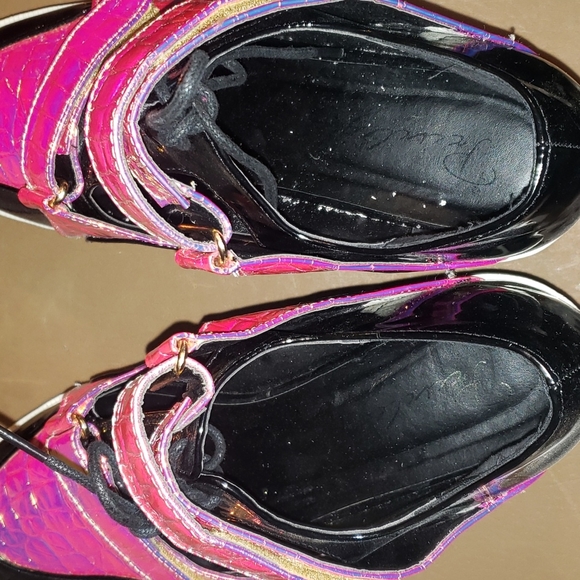 Privileged Shoes Platforms Captain Black Iridescent Size-10 - Picture 6 of 8